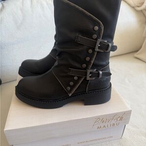 Blowfish Malibu Black Combat Boots